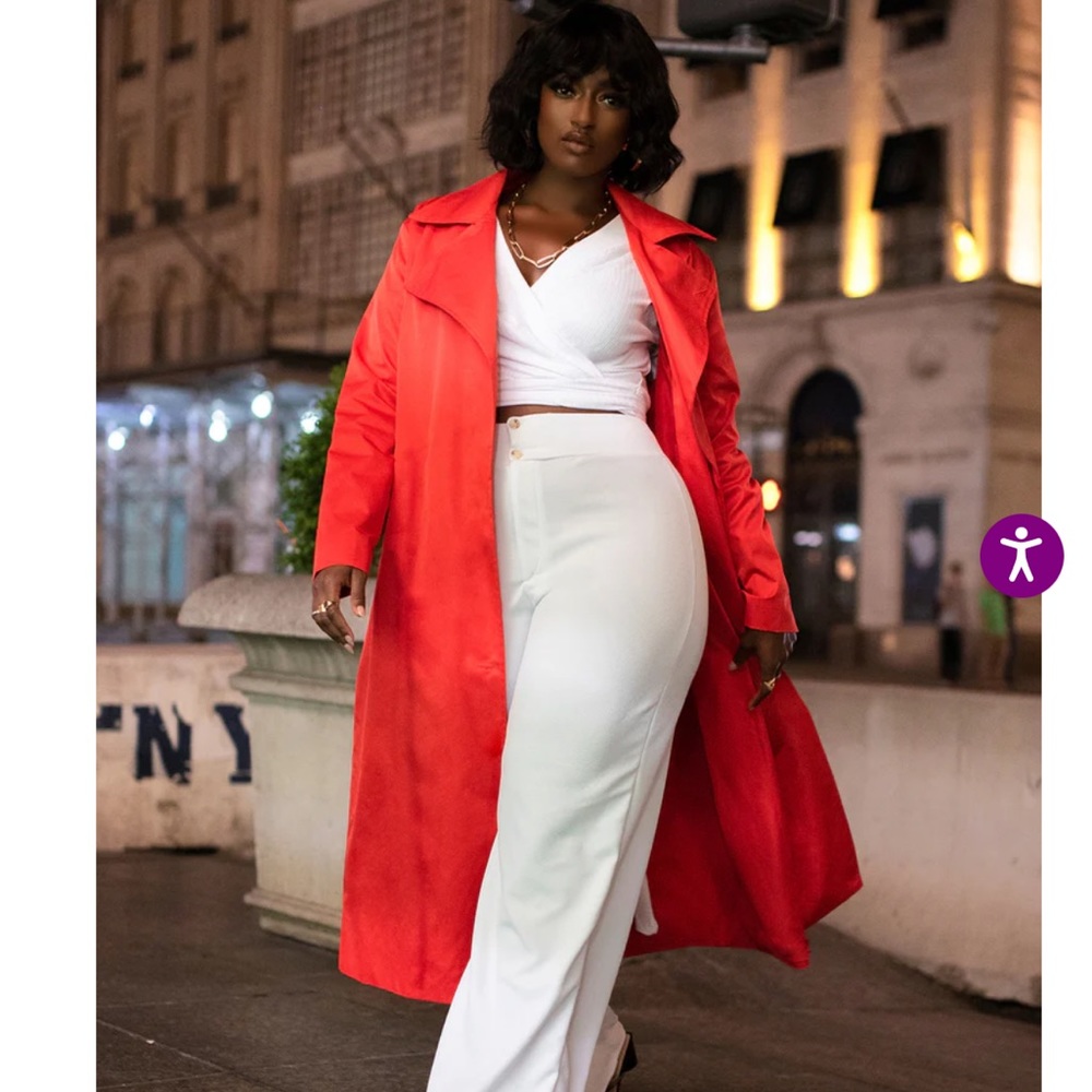 REBDOLLS Classic Trench Coat - Red